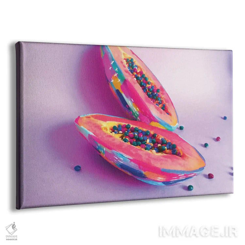 تابلو پاپایا (میوهٔ گرمسیری) اثر اتاوی (برند هنری) - نمای پرسپکتیو محصول