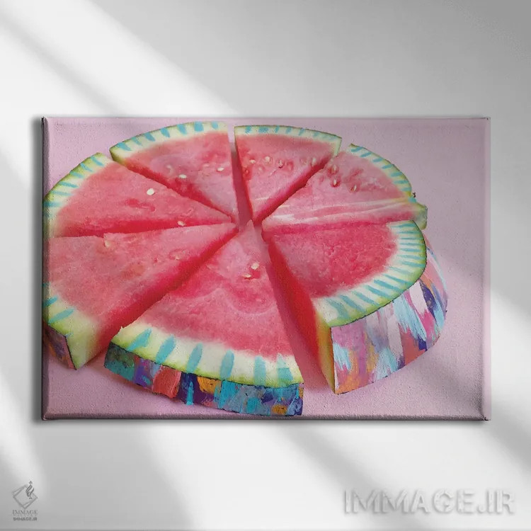 تابلو هندوانه دوم اثر اتاوی (برند هنری) - نمای روبهرو روی دیوار