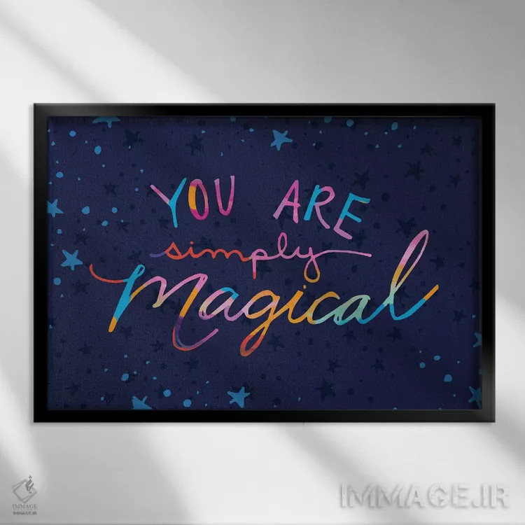 تابلو مرموزی ساده اثر اتاوی (برند هنری) - نمای قابدار مشکی