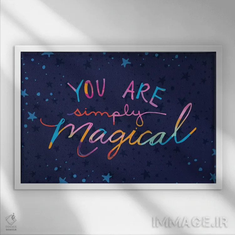 تابلو مرموزی ساده اثر اتاوی (برند هنری) - نمای قابدار سفید