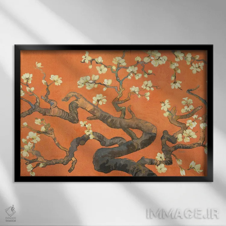 تابلو شاخههای گیاهی بریزبن اثر اولیا دیزاینز (استودیو طراحی) - نمای قابدار مشکی