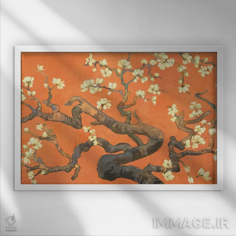 تابلو شاخههای گیاهی بریزبن اثر اولیا دیزاینز (استودیو طراحی) - نمای قابدار سفید