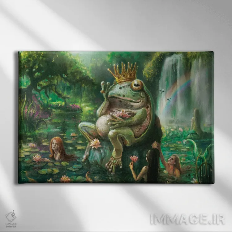 تابلو دریاچه مخفی اثر آناستازیا اِوگرافوا - نمای روبهرو روی دیوار