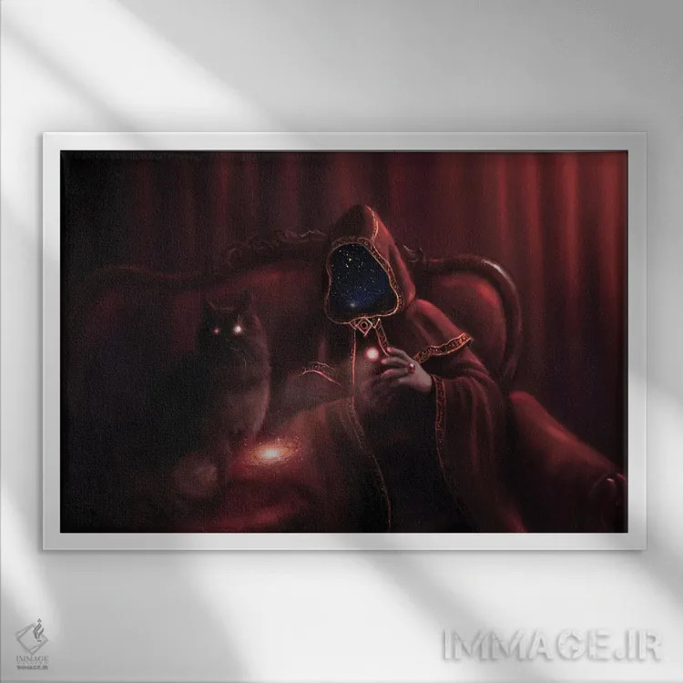 تابلو مهمانان اثر آناستازیا اِوگرافوا - نمای قابدار سفید