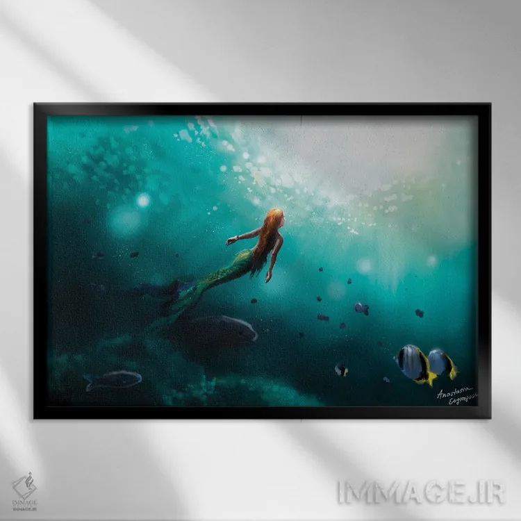 تابلو به سوی روشنایی اثر آناستازیا اِوگرافوا - نمای قابدار مشکی