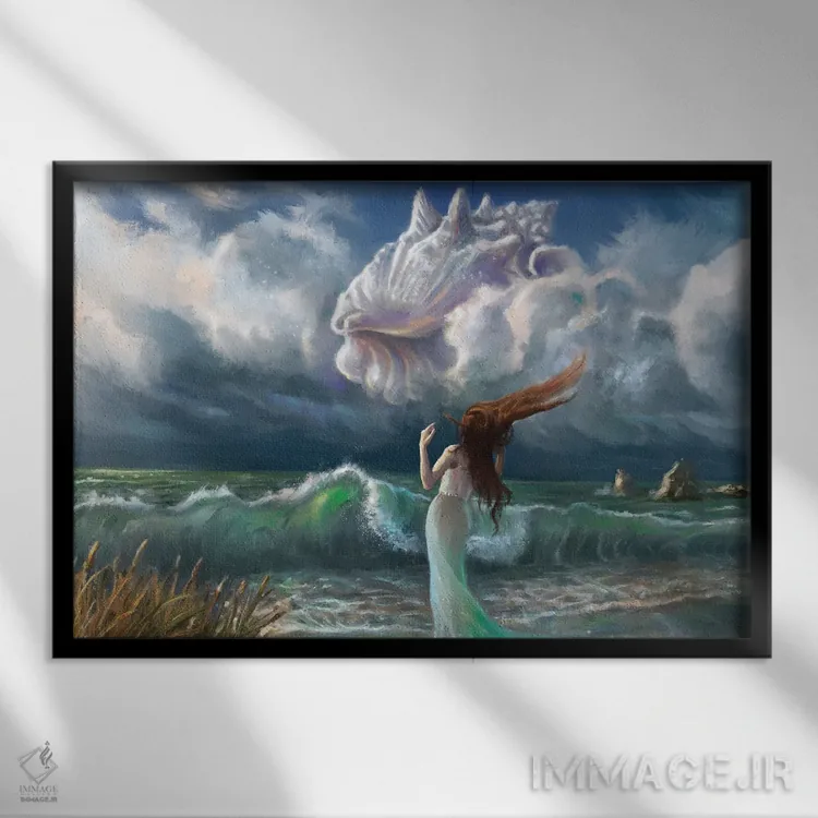 تابلو رویای دریا اثر آناستازیا اِوگرافوا - نمای قابدار مشکی