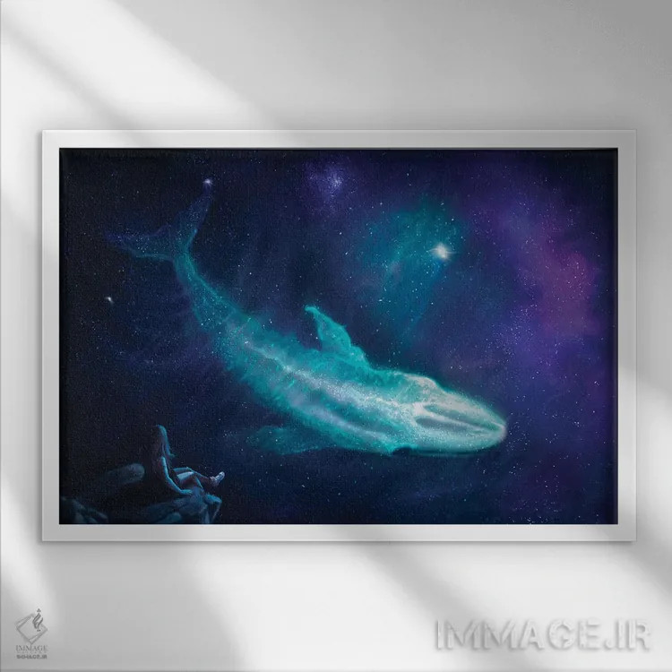 تابلو به سوی فضا اثر آناستازیا اِوگرافوا - نمای قابدار سفید