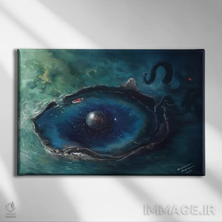 تابلو ژرفنا اثر آناستازیا اِوگرافوا - نمای روبهرو روی دیوار