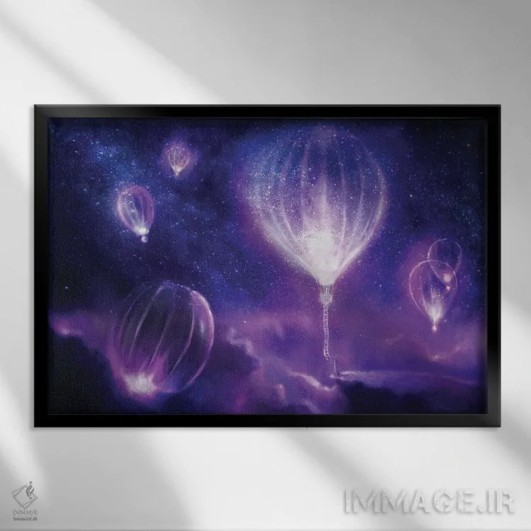 تابلو زمان پرواز اثر آناستازیا اِوگرافوا - نمای قابدار مشکی