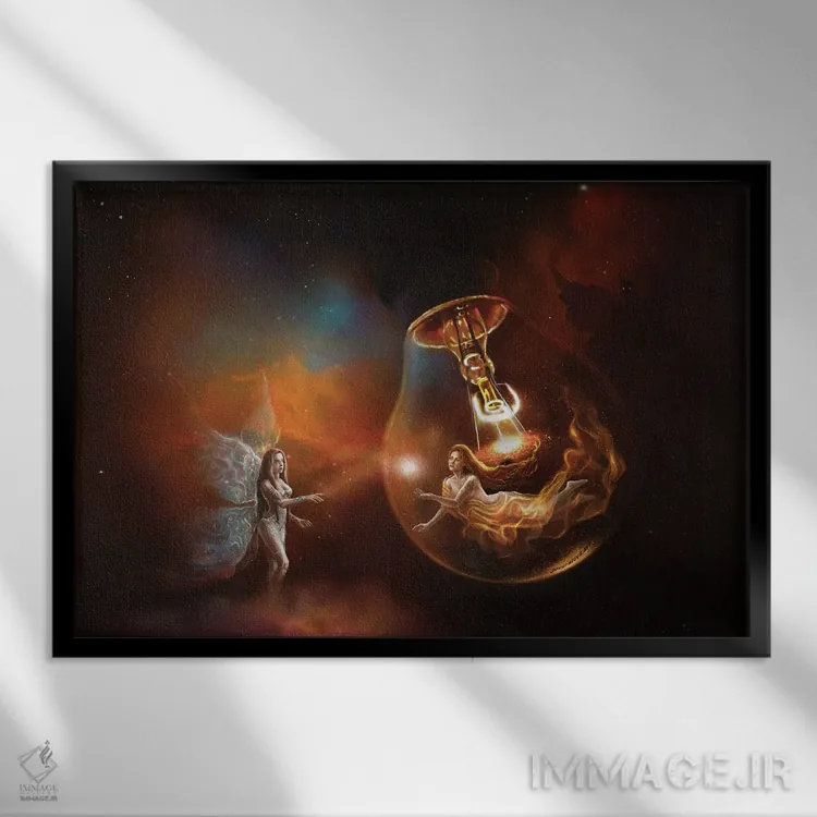 تابلو منبع حیات و مرگ اثر آناستازیا اِوگرافوا - نمای قابدار مشکی