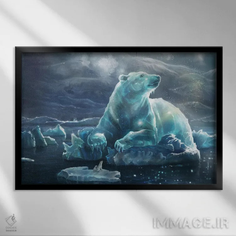 تابلو ستارهٔ قطبی اثر آناستازیا اِوگرافوا - نمای قابدار مشکی