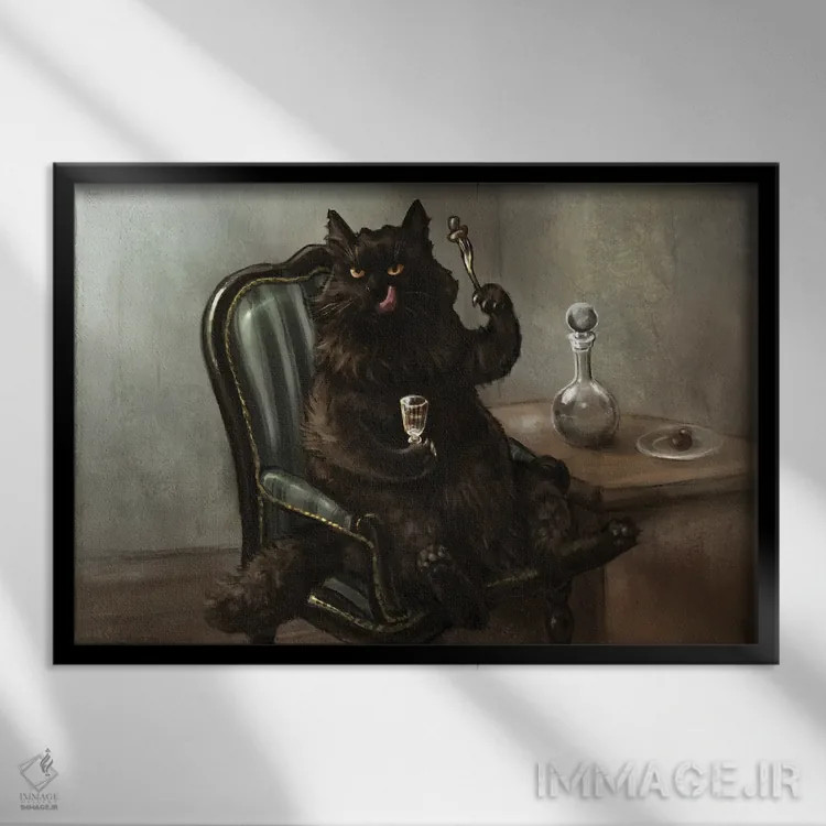 تابلو بهیموث (موجود افسانهای) اثر آناستازیا اِوگرافوا - نمای قابدار مشکی