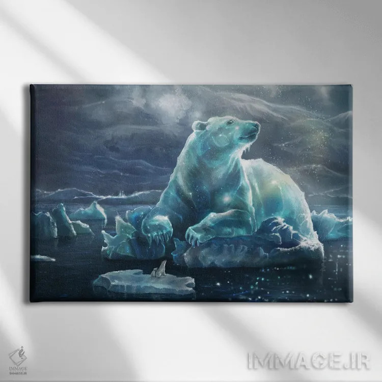 تابلو ستارهٔ قطبی اثر آناستازیا اِوگرافوا - نمای روبهرو روی دیوار