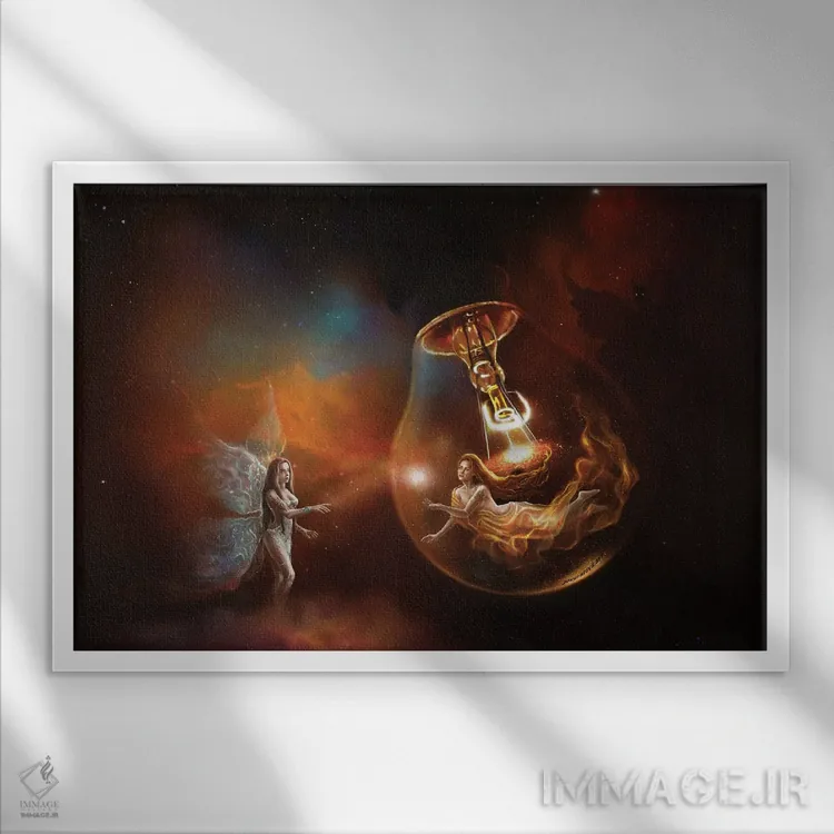 تابلو منبع حیات و مرگ اثر آناستازیا اِوگرافوا - نمای قابدار سفید