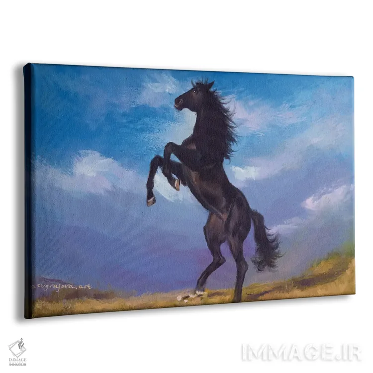 تابلو اسب اثر آناستازیا اِوگرافوا - نمای پرسپکتیو محصول