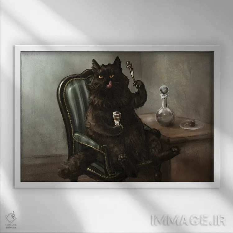 تابلو بهیموث (موجود افسانهای) اثر آناستازیا اِوگرافوا - نمای قابدار سفید