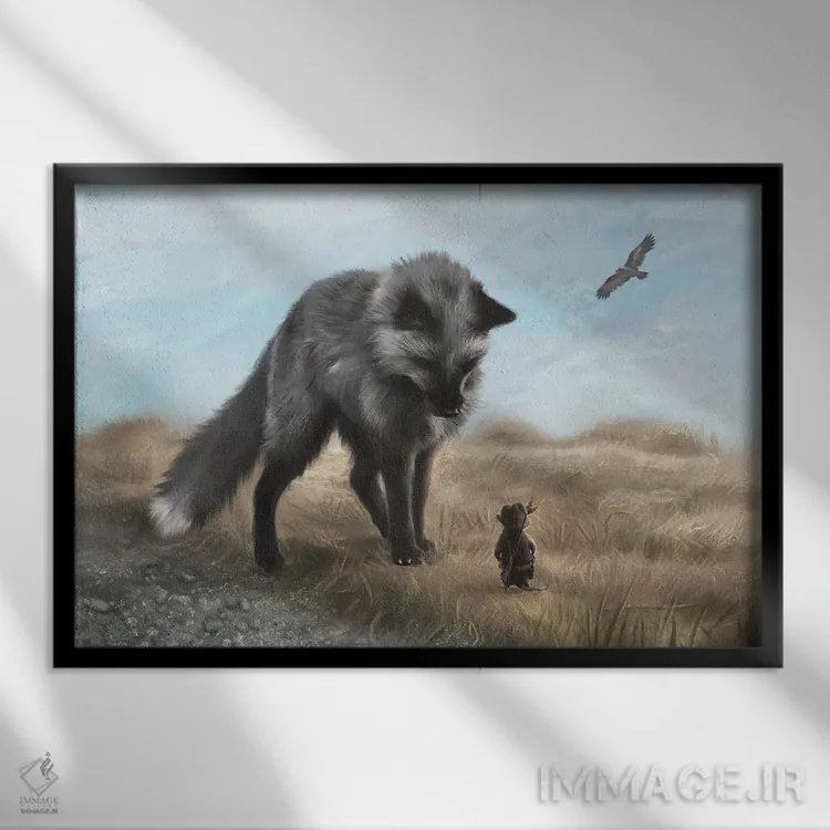 تابلو ملاقات اثر آناستازیا اِوگرافوا - نمای قابدار مشکی