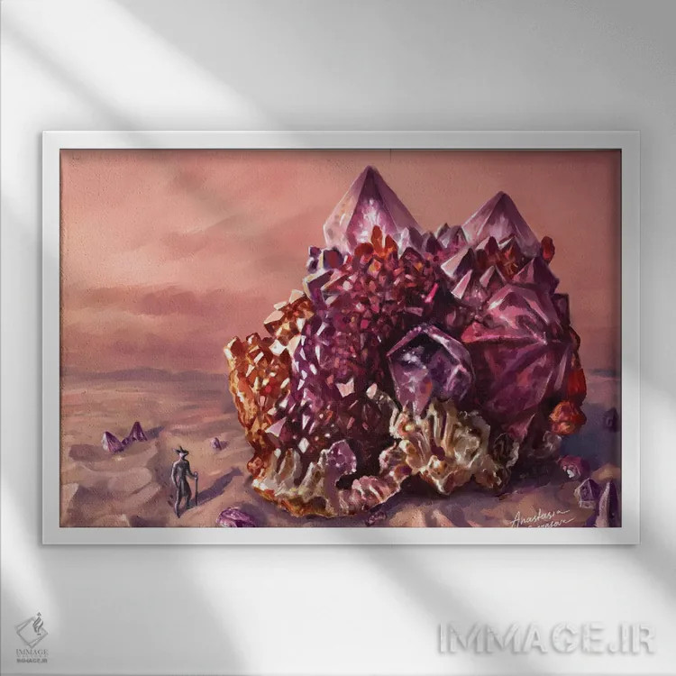 تابلو پادشاه صحرا اثر آناستازیا اِوگرافوا - نمای قابدار سفید