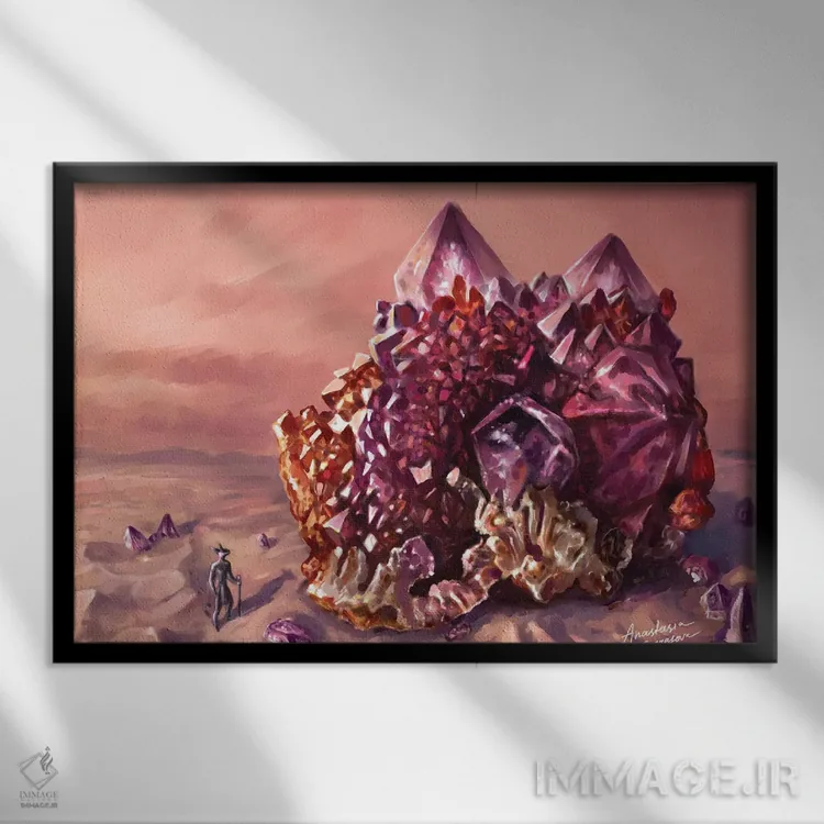 تابلو پادشاه صحرا اثر آناستازیا اِوگرافوا - نمای قابدار مشکی