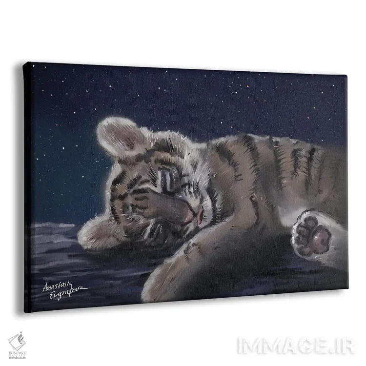 تابلو ببر سیبری اثر آناستازیا اِوگرافوا - نمای پرسپکتیو محصول