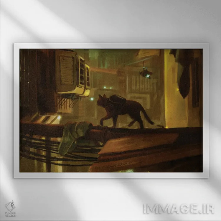 تابلو گام زدن اثر آناستازیا اِوگرافوا - نمای قابدار سفید