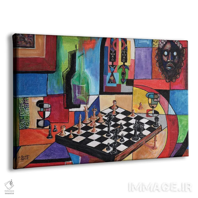 تابلو کیش و مات (شطرنج) اثر اورِت اسپرویل - نمای پرسپکتیو محصول
