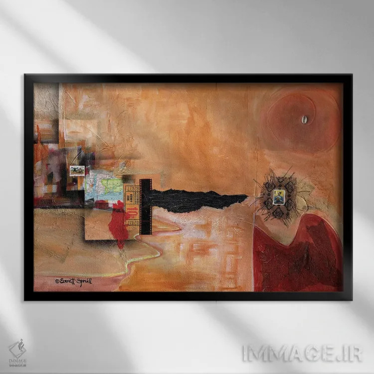 تابلو انتزاعات فرهنگی اثر اورِت اسپرویل - نمای قابدار مشکی