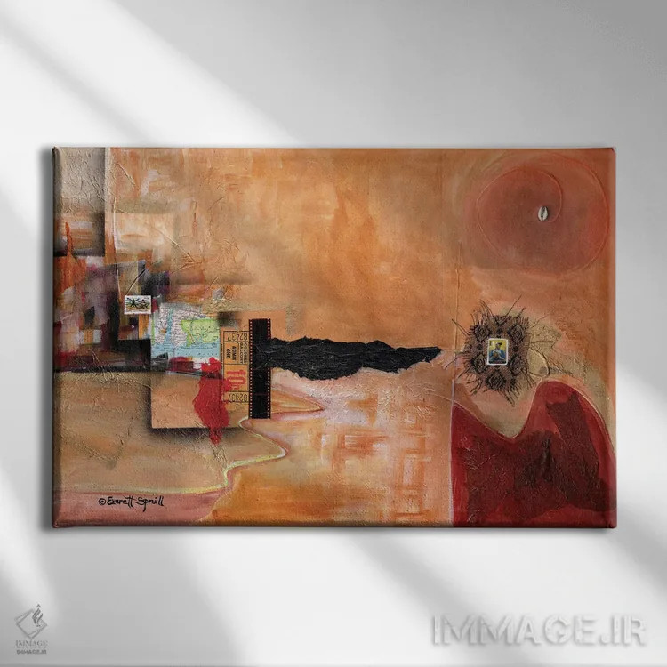 تابلو انتزاعات فرهنگی اثر اورِت اسپرویل - نمای روبهرو روی دیوار