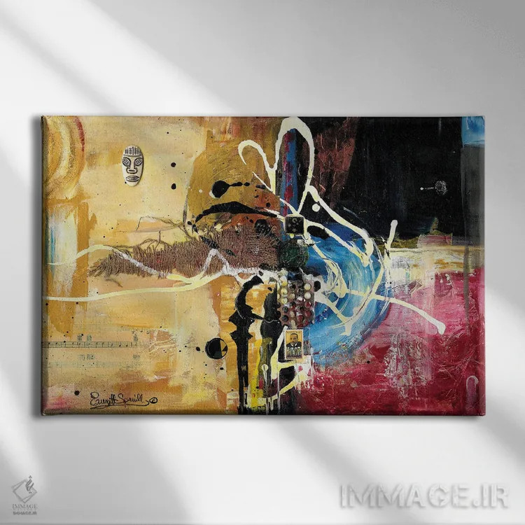 تابلو انتزاعات فرهنگی اثر اورِت اسپرویل - نمای روبهرو روی دیوار