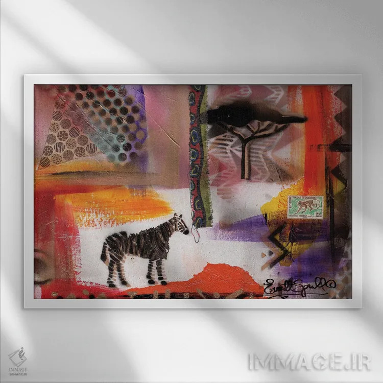 تابلو یادمان فرهنگی اثر اورِت اسپرویل - نمای قابدار سفید