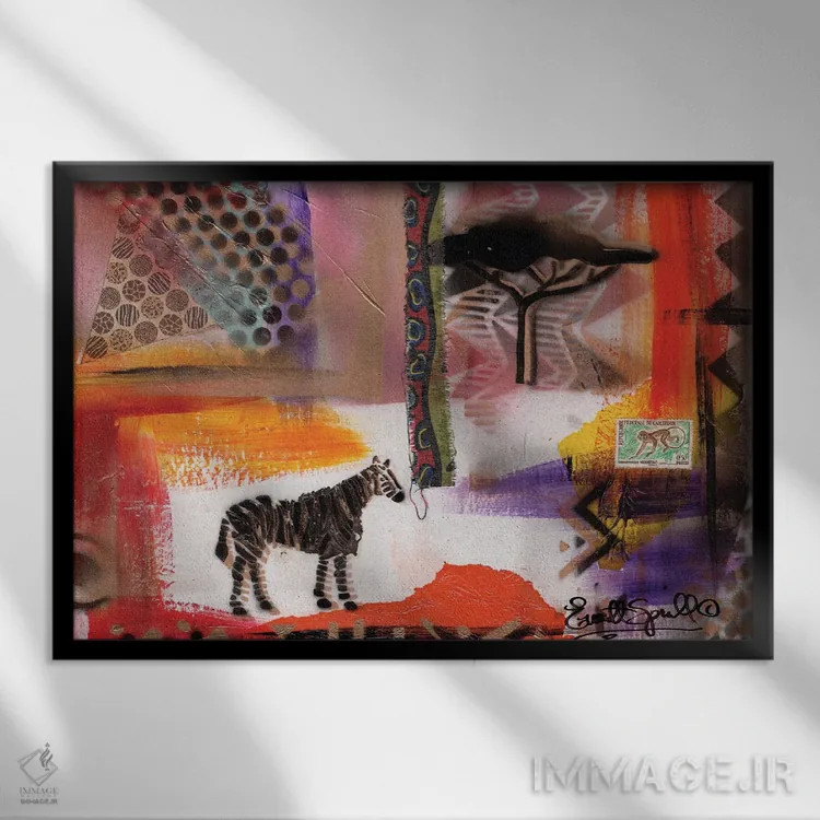 تابلو یادمان فرهنگی اثر اورِت اسپرویل - نمای قابدار مشکی