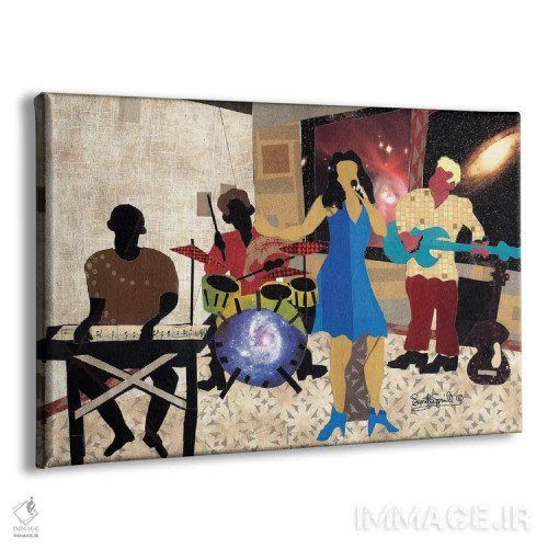 تابلو جاز نرم با منظرهٔ شهر اثر اورِت اسپرویل - نمای پرسپکتیو محصول