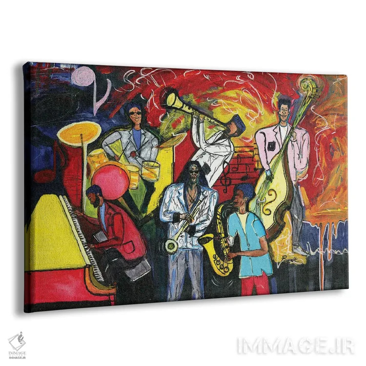 تابلو انتزاع جاز اثر اورِت اسپرویل - نمای پرسپکتیو محصول