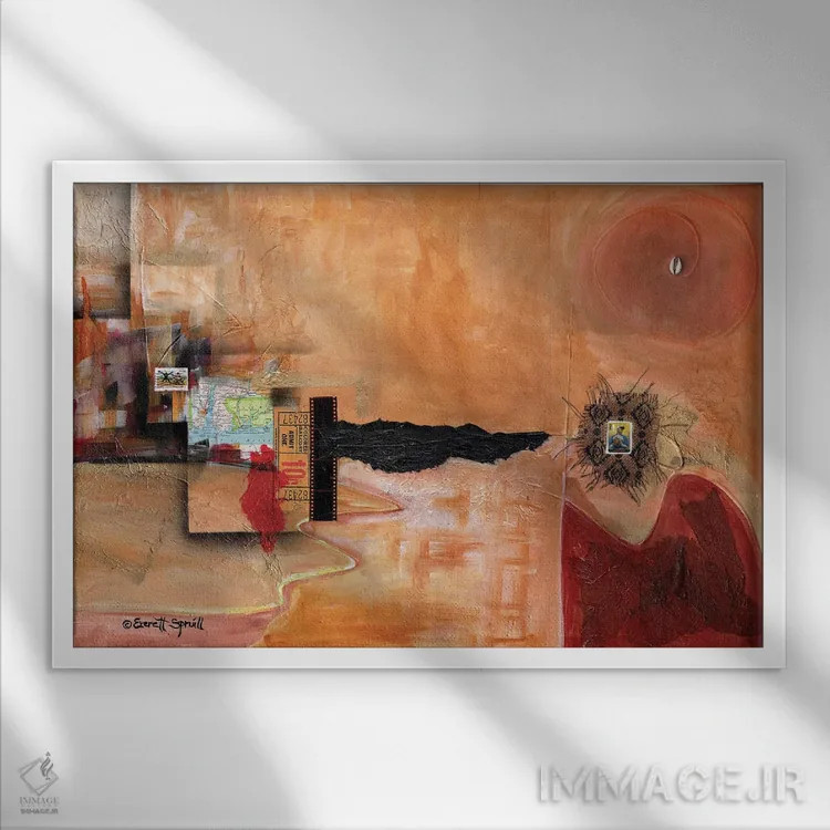 تابلو انتزاعات فرهنگی اثر اورِت اسپرویل - نمای قابدار سفید