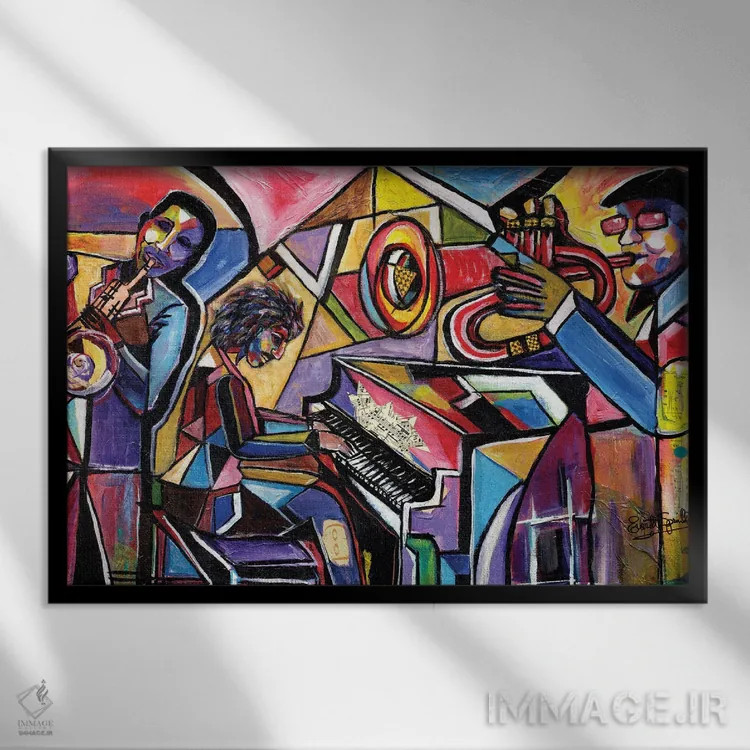 تابلو هیچ معنایی ندارد (اثر جاز) اثر اورِت اسپرویل - نمای قابدار مشکی