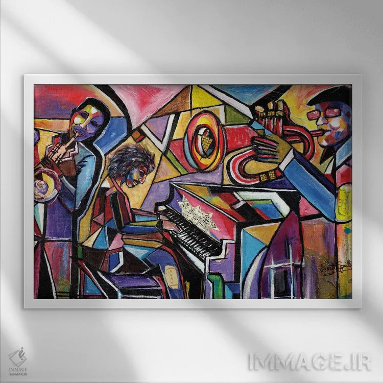 تابلو هیچ معنایی ندارد (اثر جاز) اثر اورِت اسپرویل - نمای قابدار سفید