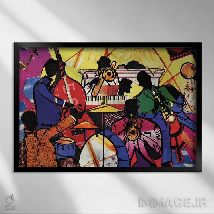 تابلو جاز قدیمی اثر اورِت اسپرویل - نمای قابدار مشکی