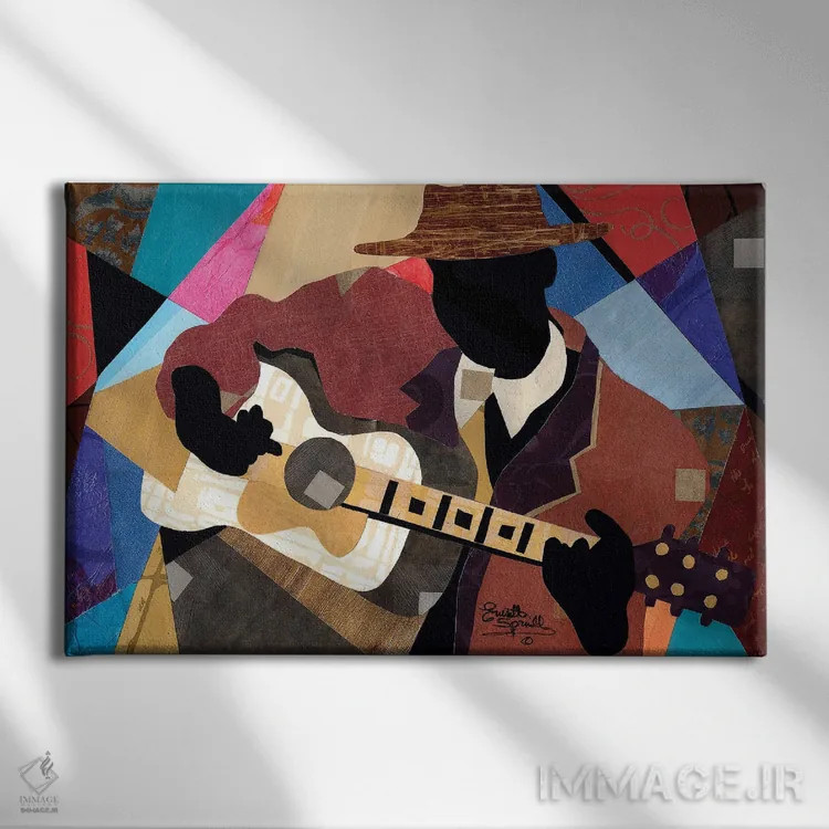 تابلو بلوز ممفیس (سبک موسیقی) اثر اورِت اسپرویل - نمای روبهرو روی دیوار