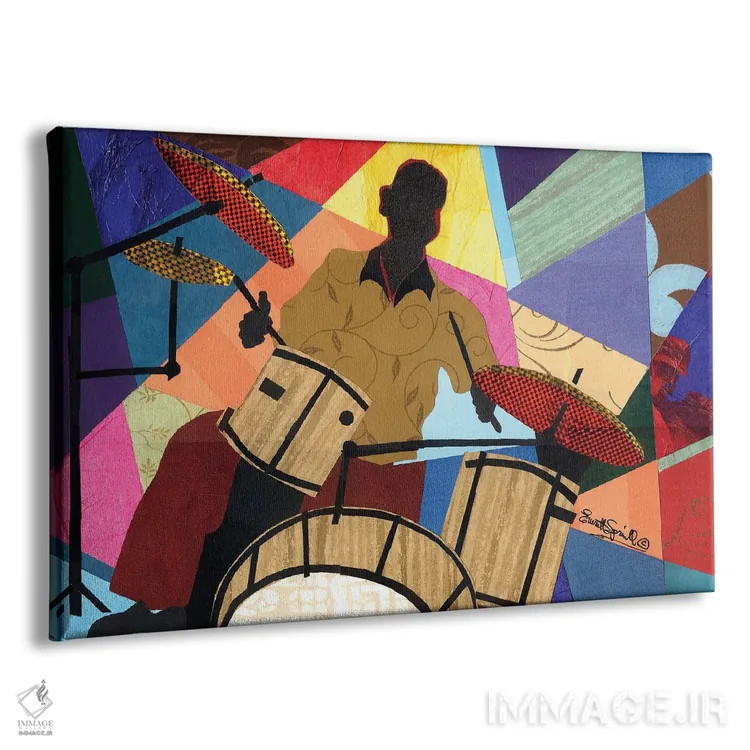 تابلو درامر جَز (نوازندهٔ جاز) اثر اورِت اسپرویل - نمای پرسپکتیو محصول