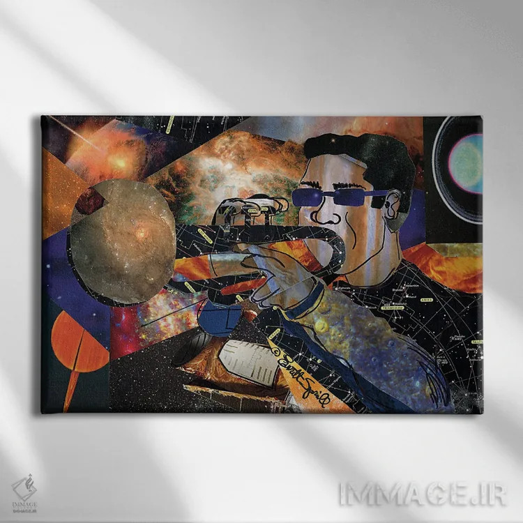 تابلو ترومپت فضایی اثر اورِت اسپرویل - نمای روبهرو روی دیوار