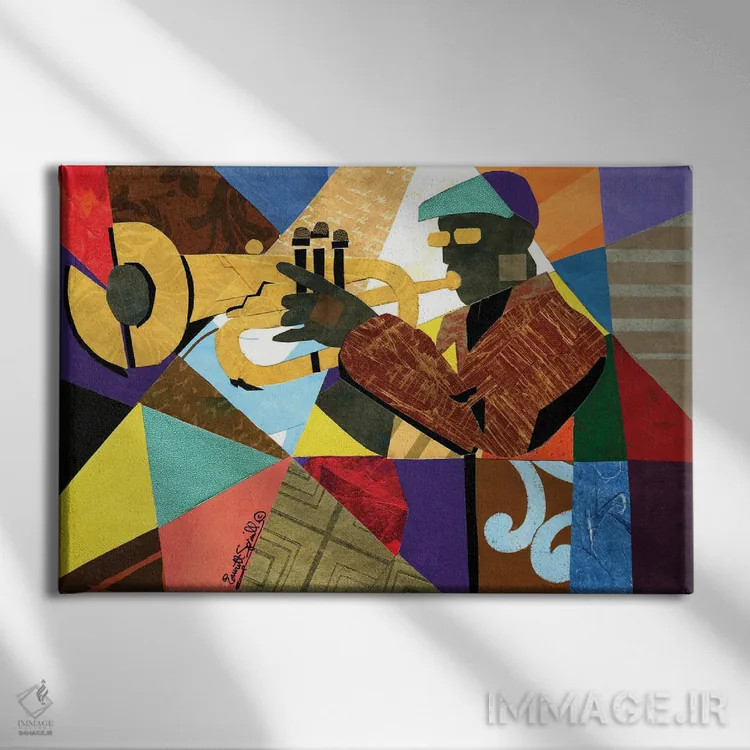 تابلو تِیک فایو (نام مشهور قطعه جاز) اثر اورِت اسپرویل - نمای روبهرو روی دیوار