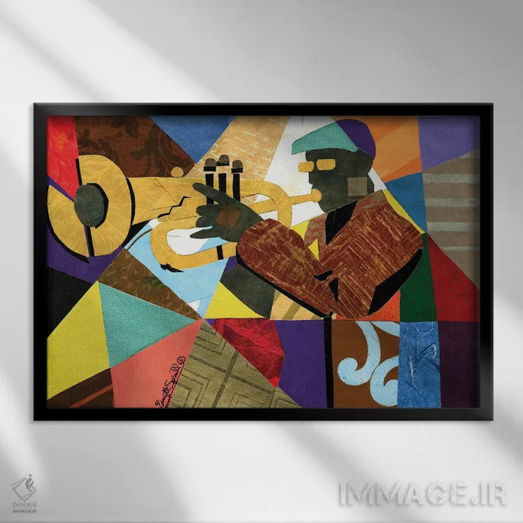 تابلو تِیک فایو (نام مشهور قطعه جاز) اثر اورِت اسپرویل - نمای قابدار مشکی