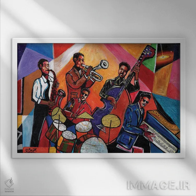 تابلو افسانههای جاز اثر اورِت اسپرویل - نمای قابدار سفید