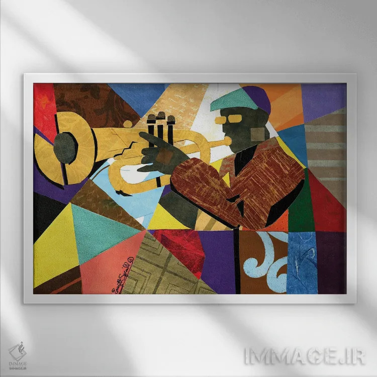 تابلو تِیک فایو (نام مشهور قطعه جاز) اثر اورِت اسپرویل - نمای قابدار سفید