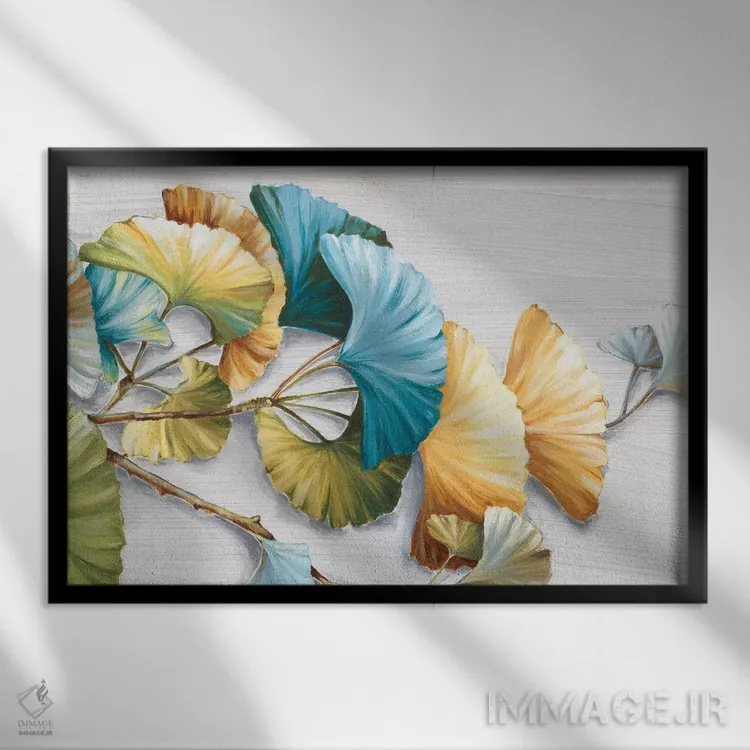 تابلو جینکوی رمانتیک I اثر اوا واتس - نمای قابدار مشکی