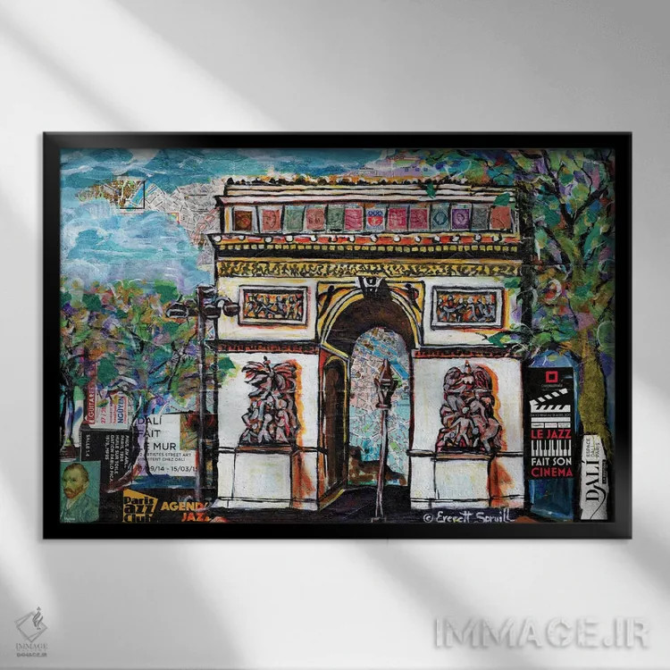 تابلو طاق پیروزی (پاریس) اثر اورِت اسپرویل - نمای قابدار مشکی