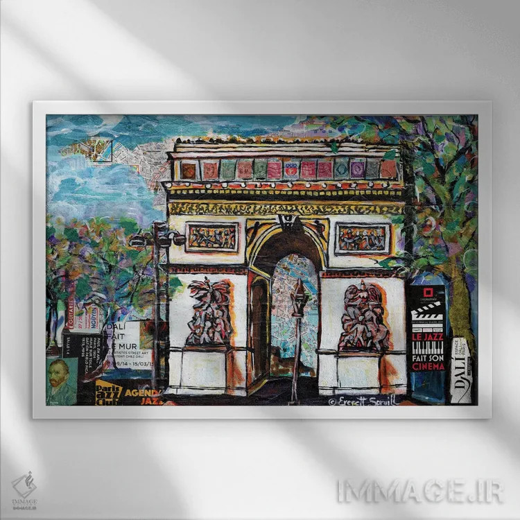 تابلو طاق پیروزی (پاریس) اثر اورِت اسپرویل - نمای قابدار سفید
