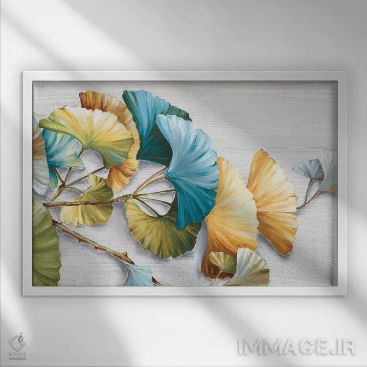 تابلو جینکوی رمانتیک I اثر اوا واتس - نمای قابدار سفید