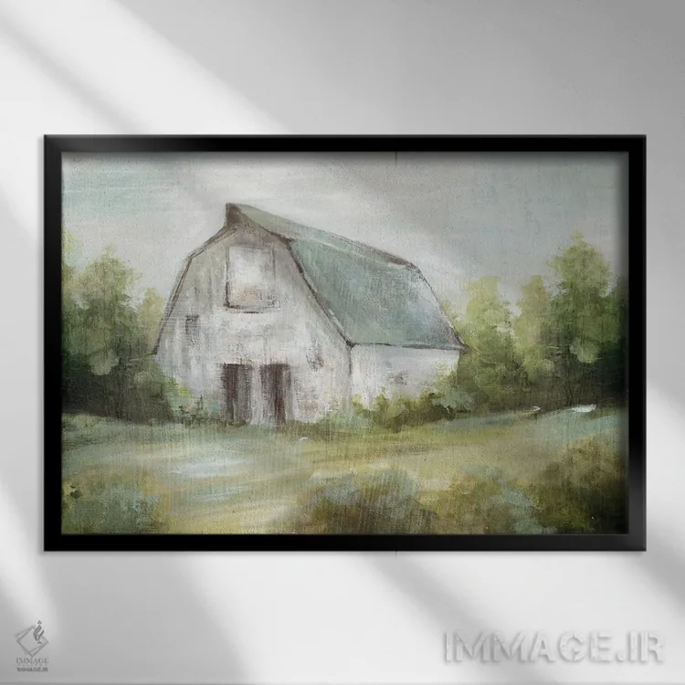 تابلو خاطرات خانه روستایی اثر اوا واتس - نمای قابدار مشکی