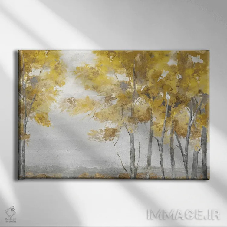 تابلو زرد ایثارگر اثر اوا واتس - نمای روبهرو روی دیوار